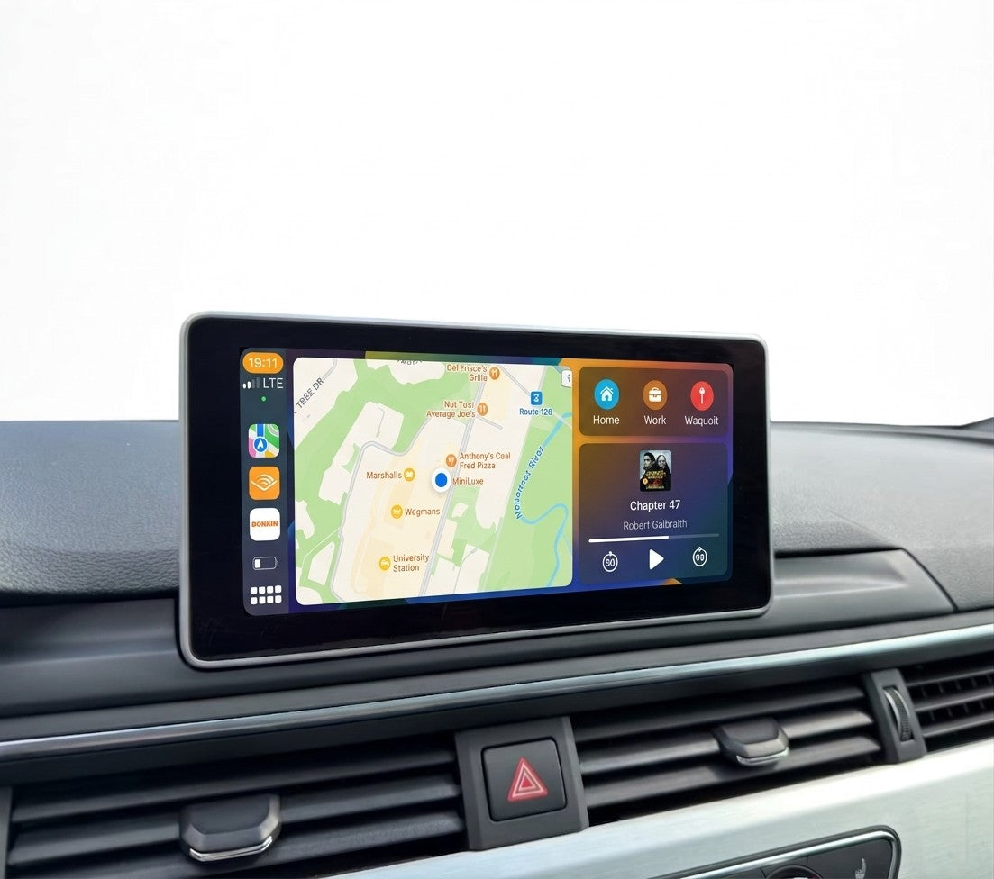 Module Interface CarPlay Android Auto Audi A4 B9 - vue de face - Becquet Voiture