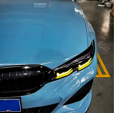 Module LED Angel Eyes Jaune CSL BMW Série 3 G20 - installé sur véhicule - Becquet Voiture