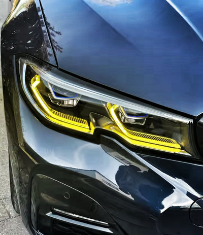 Module LED Angel Eyes Jaune CSL BMW Série 3 G20 - vue de profil - Becquet Voiture