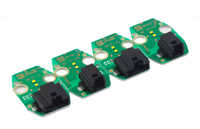 Modules LED DRL Angel Eyes jaune CSL BMW Série 1 F20 F21 2011-2019 - vue de trois-quarts - Becquet Voiture