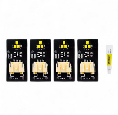 Modules LED DRL Angel Eyes jaune CSL BMW Série 3 F30 M3 F80 2011-2019 - vue de trois-quarts - Becquet Voiture