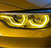 Modules LED DRL Angel Eyes jaune CSL BMW Série 4 F32 M4 F82 2013-2019 - packshot studio - Becquet Voiture