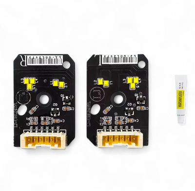 Modules LED DRL Angel Eyes jaune CSL BMW Série 5 G30 2016-2020 - vue de profil - Becquet Voiture