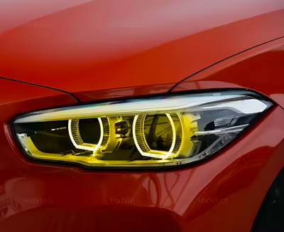 Modules LED DRL Jaunes Angel Eyes BMW Série 1 F20 - vue de face - Becquet Voiture