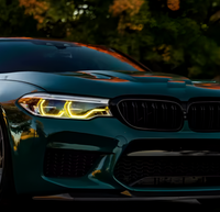 Modules LED DRL Jaunes Look CSL BMW Série 5 G30 - installé sur véhicule - Becquet Voiture