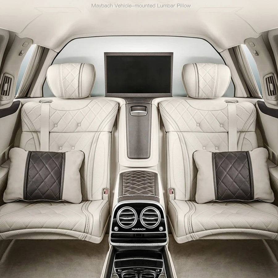 Oreiller Lombaire Cuir Nappa Mercedes Maybach Classe S - vue de face - Becquet Voiture