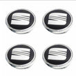 Pack 4x Centres Roues Seat 63mm Noir