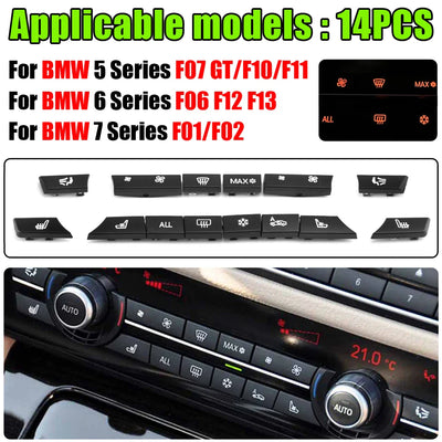 Pack boutons climatisation BMW Série 5 F10 2010-2017 - vue de face 2 - Becquet Voiture