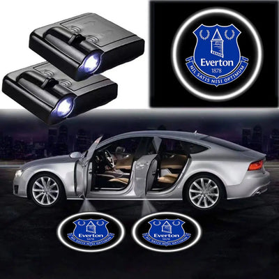 Pack de 2 Projecteurs de Porte LED Everton Logo Voiture - vue de face - Becquet Voiture