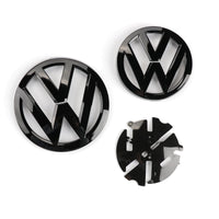 Pack emblèmes noirs VW Golf 7 - vue de profil 2 - Becquet Voiture