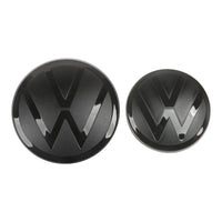 Black emblem pack VW Polo 6 - fitted on vehicle - Becquet Voiture