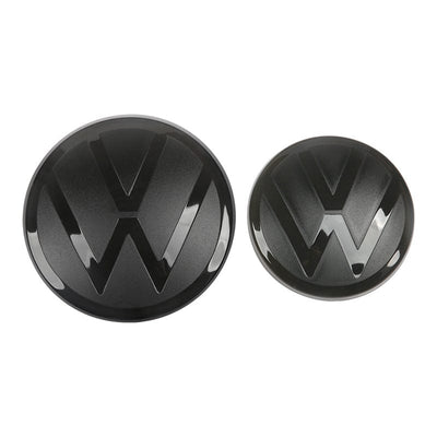 Pack emblèmes noirs VW Polo 6 - installé sur véhicule - Becquet Voiture