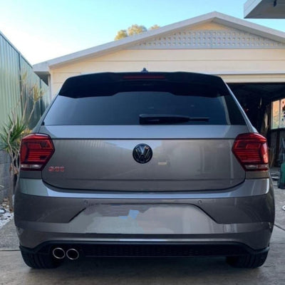 Pack emblèmes noirs VW Polo 6 - vue arrière - Becquet Voiture