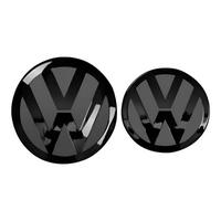 Pack emblèmes noirs VW Tiguan II - vue de face - Becquet Voiture