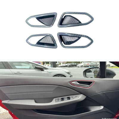Pack Inserts Imitation Carbone Interieur Renault Clio 5 - vue de dessus - Becquet Voiture
