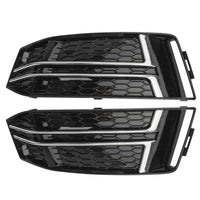 Pair of Front Fog Light Covers Audi A4 B9 S-Line 2016-2018 - fitting detail - Becquet Voiture