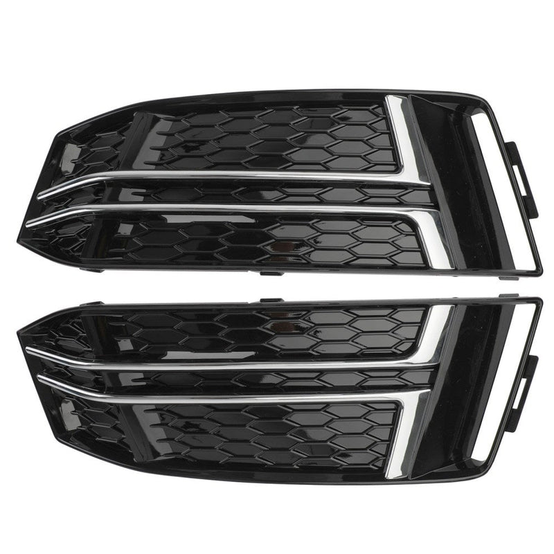 Pair of Front Fog Light Covers Audi A4 B9 S-Line 2016-2018 - fitting detail - Becquet Voiture