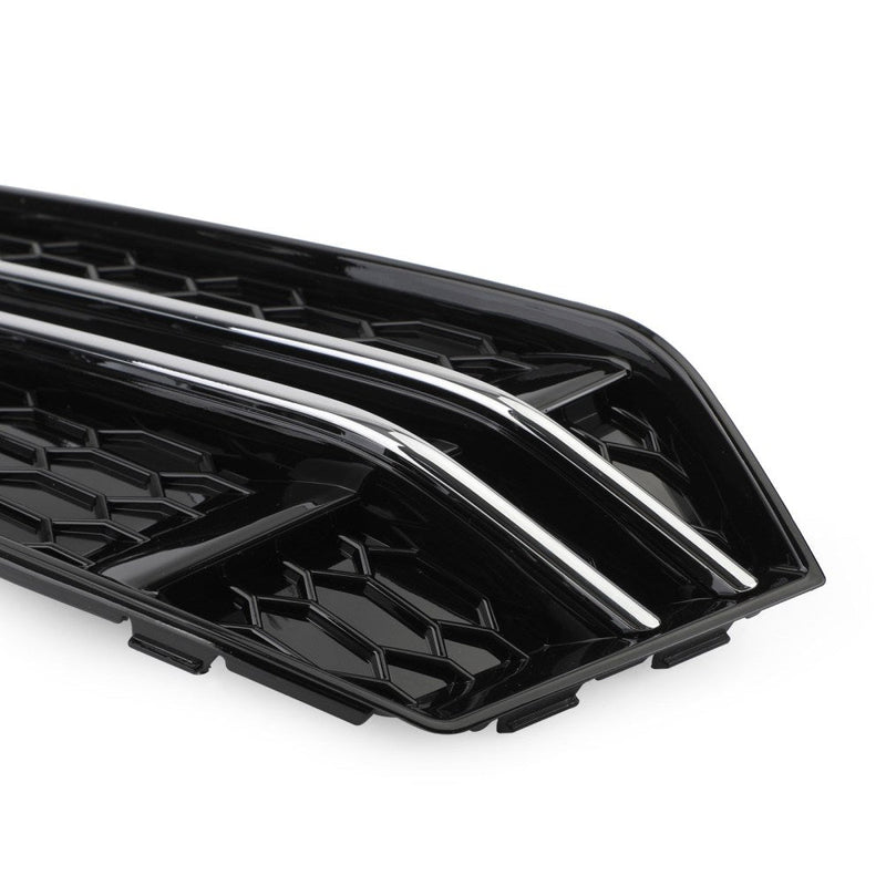 Pair of Front Fog Light Covers Audi A4 B9 S-Line 2016-2018 - studio packshot - Becquet Voiture
