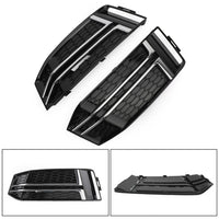 Pair of Front Fog Light Covers Audi A4 B9 S-Line 2016-2018 - rear view - Becquet Voiture