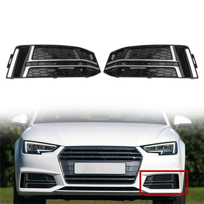 Paire Caches Antibrouillard Avant Audi A4 B9 S-Line 2016-2018 - vue de profil - Becquet Voiture