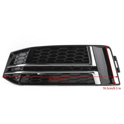 Paire Caches Antibrouillard Avant Audi A4 B9 S-Line 2016-2018 - vue de trois-quarts - Becquet Voiture
