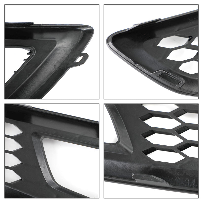 Paire Caches Antibrouillard Nid d'Abeille Ford Focus 2015-2017 ABS - vue arrière 2 - Becquet Voiture