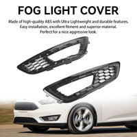 Paire Caches Antibrouillard Nid d'Abeille Ford Focus 2015-2017 ABS - vue arrière - Becquet Voiture