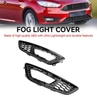 Paire Caches Antibrouillard Nid d'Abeille Ford Focus 2015-2017 ABS - vue de trois-quarts - Becquet Voiture