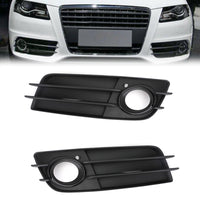 Pair of Fog Light Grilles Audi A4 S-Line S4 2008-2012 - side view - Becquet Voiture