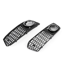 Paire de Grilles Antibrouillard Nid d'Abeille Audi A4 B8 2009-2012 - en situation - Becquet Voiture