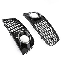 Paire de Grilles Antibrouillard Nid d'Abeille Audi A4 B8 2009-2012 - installé sur véhicule - Becquet Voiture