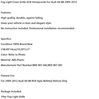 Paire de Grilles Antibrouillard Nid d'Abeille Audi A4 B8 2009-2012 - vue de profil 2 - Becquet Voiture