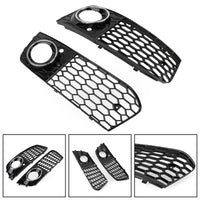 Paire de Grilles Antibrouillard Nid d'Abeille Audi A4 B8 2009-2012 - vue de profil - Becquet Voiture