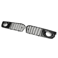 Paire de Grilles Antibrouillard Nid d'Abeille pour Audi A4 B8 RS4 2009-2012 - vue rapprochée - Becquet Voiture