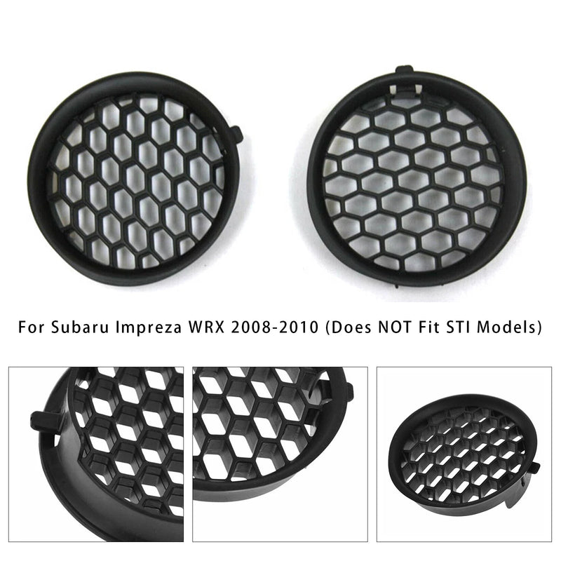 Paire de grilles de protection pour feux antibrouillard Subaru Impreza 2008-2014 - vue de dessus - Becquet Voiture