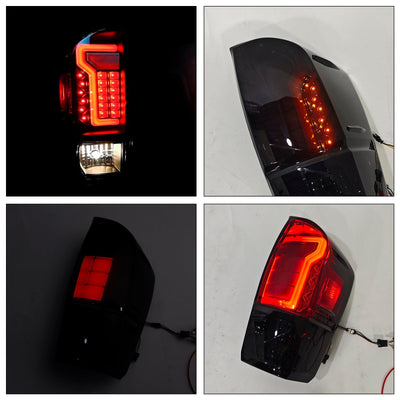 Paire Feux Arrière LED Fumé Toyota Tacoma 2016-2021 - vue de trois-quarts - Becquet Voiture