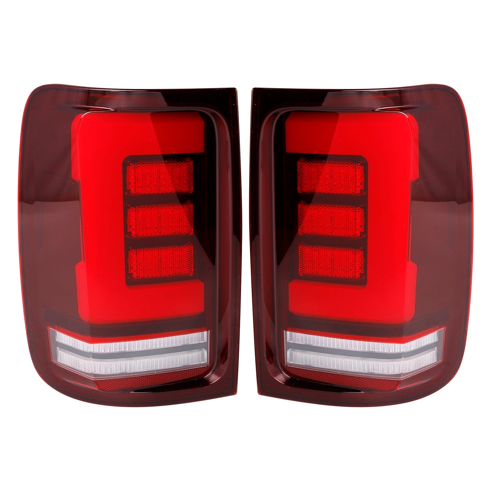 Paire Feux Arrière LED Rouges Volkswagen Amarok V6 2008-2019 - vue de face - Becquet Voiture