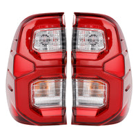 Paire Feux Arrière LED Toyota Hilux Revo Rocco 2015-2021 Rouge - vue arrière - Becquet Voiture