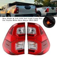 Paire Feux Arrière LED Toyota Hilux Revo Rocco 2015-2021 Rouge - vue de profil - Becquet Voiture