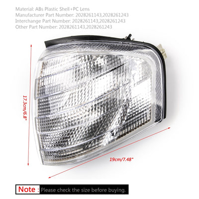 Paire Feux Clignotants Angle Mercedes Benz Classe C W202 1994-2000 - vue de profil - Becquet Voiture