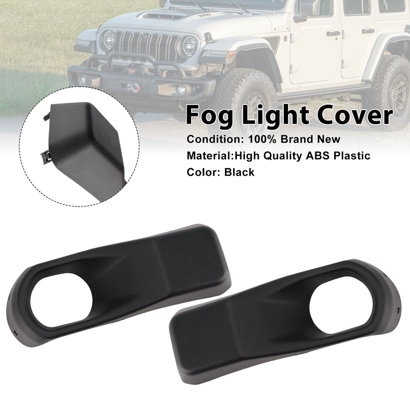 Paire Garnitures Phares Antibrouillard Jeep Wrangler JL Gladiator 2018-2025 - installé sur véhicule - Becquet Voiture