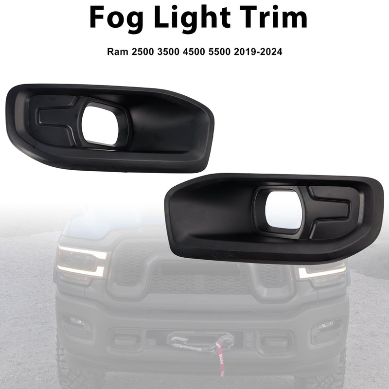Paire Garnitures Phares Antibrouillard Ram 2500 3500 2019-2024 - packshot studio - Becquet Voiture