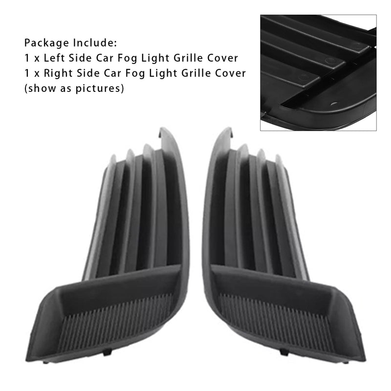 Pair of Black Anti-Fog Grilles for Audi A3 S3 8V 2013–2017 - rear view - Becquet Voiture