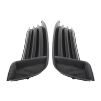 Pair of Black Anti-Fog Grilles for Audi A3 S3 8V 2013–2017 - front view - Becquet Voiture