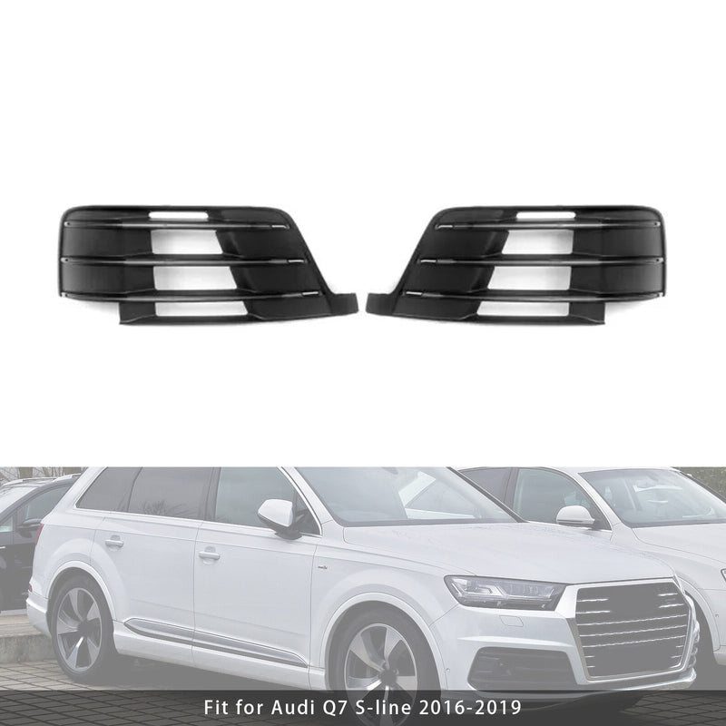 Pair of Anti-Fog Grilles Audi Q7 S-Line 4M 2016-2019 - rear view - Becquet Voiture
