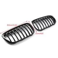 Paire Grilles Calandre Avant BMW X1 F48 F49 2016+ Noir Brillant - détail du montage - Becquet Voiture