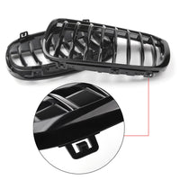 Paire Grilles Calandre Avant BMW X1 F48 F49 2016+ Noir Brillant - vue de dessus - Becquet Voiture