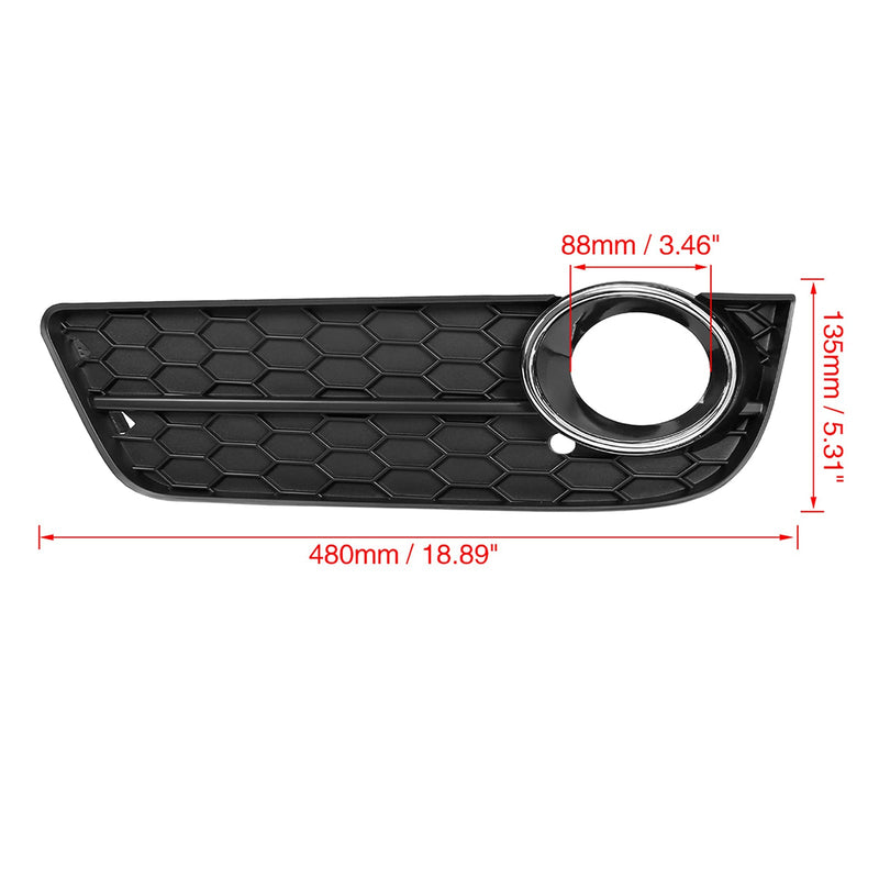Paire Grilles Phares Antibrouillard Audi A5 2008-2011 8T0807681 8T0807682 - vue arrière - Becquet Voiture