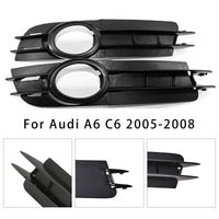 Paire Grilles Phares Antibrouillard Audi A6 C6 2005-2008 - en situation - Becquet Voiture