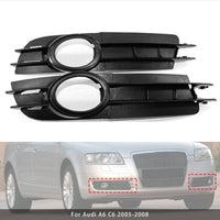 Paire Grilles Phares Antibrouillard Audi A6 C6 2005-2008 - packshot studio - Becquet Voiture